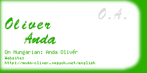 oliver anda business card
